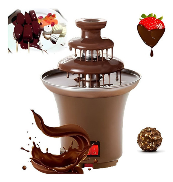 Fonte Cascata De Chocolate Derretido Eletrico 110v Fondue 0 Fonte Cascata De Chocolate Derretido Eletrico 110v Fondue 0