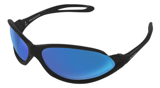 Modelo Spy 39 - Open Preto Fosco - Lentes: Azul 0