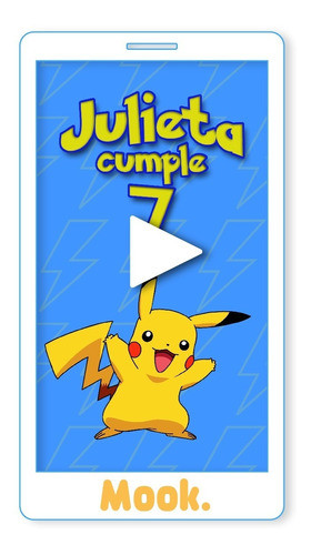 Pikachu Invitación Animada En Video Digital 0