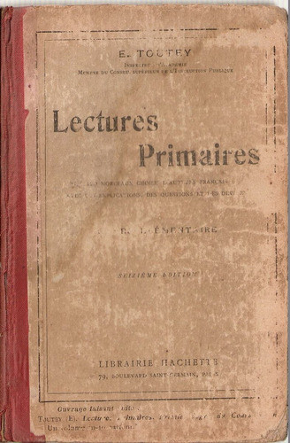 Lectures Primaires - Toutey - Hachette - Paris 0