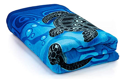 Tribal Tortugas De Mar Algodón Toalla De Playa 0
