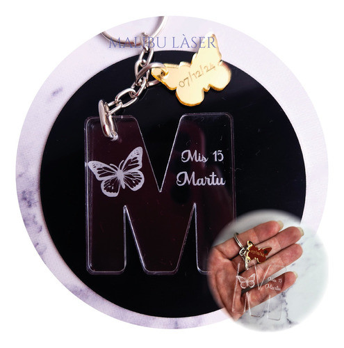 75 Llaveros Inicial M Letra Cumple Personalizados Souvenir 0