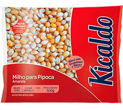 Kit 6 Pacotes Milho Para Pipoca Kicaldo 500g 0