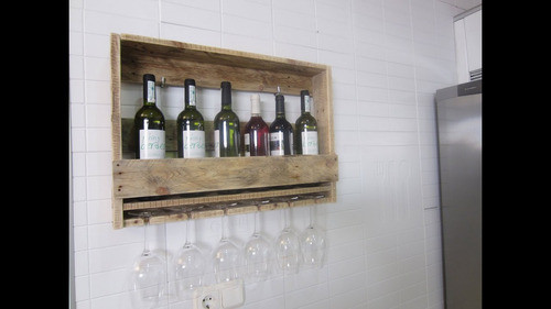 Vinoteca Con Copero De Madera 0