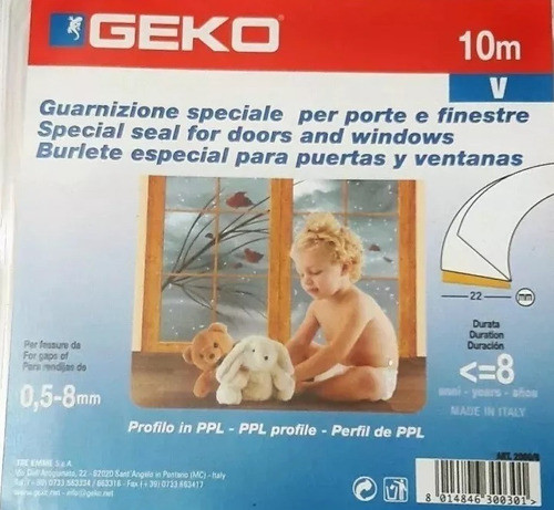 Burlete Ideal Ventanas Corredizas Transparente Geko Perfil V 0