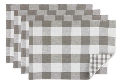 Colección De Tableros De Cuadros Dii Gingham, Gris, Juego De 0
