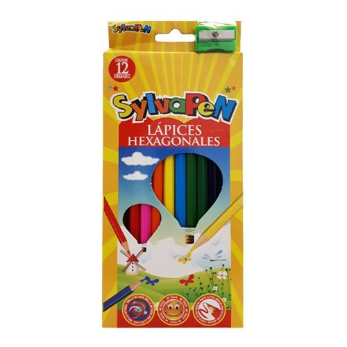 Lápices De Colores Sylvapen Pack X12 + Sacapuntas Febo 0