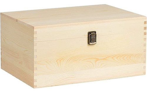 Kingcraft Caja Rectangular Extra Grande De Madera De Pino S. 0
