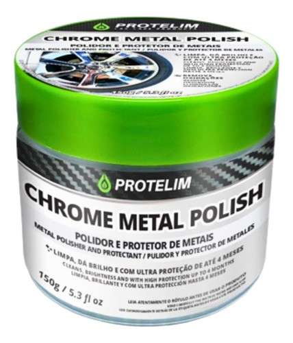 Polidor Metais Proteção Chrome Metal Polish 150g  - Protelim 0