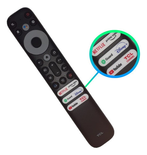 Control Remoto Para Smart Tv Tcl Rc902v Con Comando Voz Mic 0