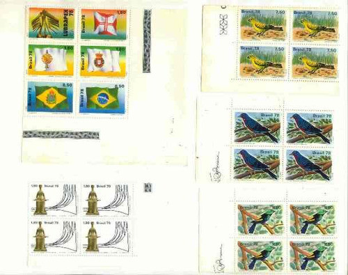 8044 Lote De Comemorativos Em Quadra E Sextilha De 1978 0