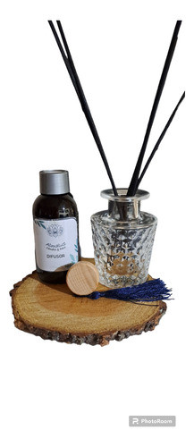 Difusor Varilla Con Recipiente De Vidrio Labrado 0