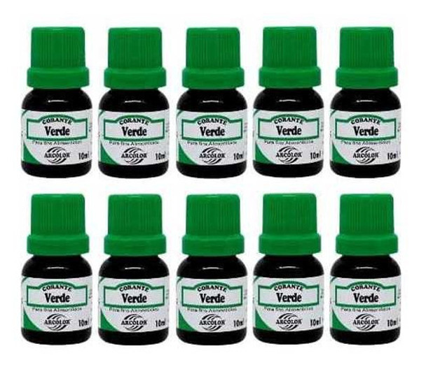Corante Líquido Alimentício Comestível Anilina (10u) Verde 0 Corante Líquido Alimentício Comestível Anilina (10u) Verde 0