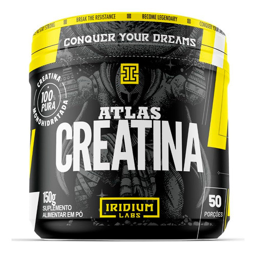 Suplemento Alimentar Creatina Atlas 150g Irdium Labs 0