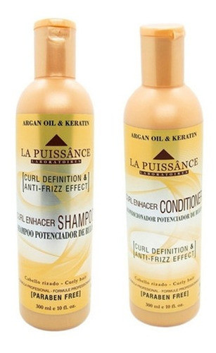 Kit Potenciador De Rulos Shampoo Y Enjuague La Puissance 0