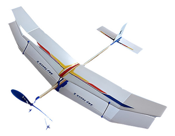 Montaje Ala Goma Elástica Accionado Vuelo Avión Modelo Diver 0