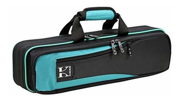 Kaces Kboflbk Ligero Hardshell Flauta Caso Verde Azulado 0