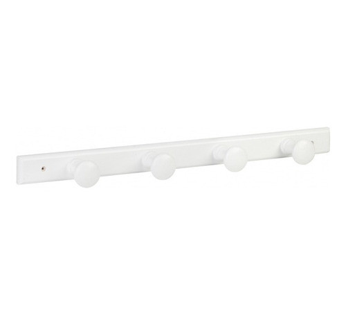 Cabideiro De Parede 4 Ganchos Pinus Branco 77x53x43cm 0