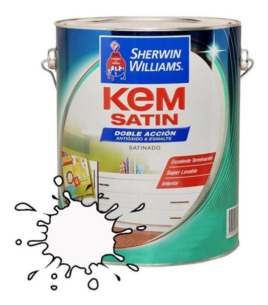 Kem Satin Blanco Esmalte Sintético Satinado X 1 Lt 0