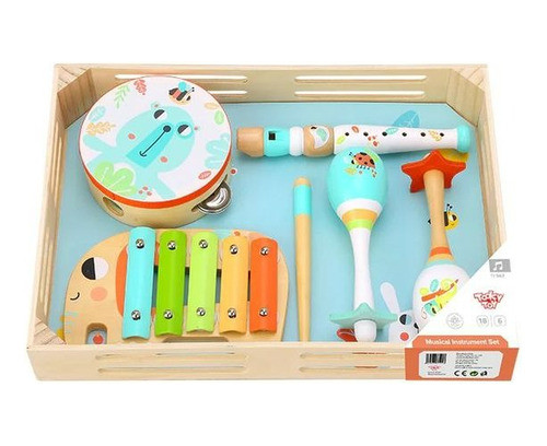Caja De Instrumentos Musicales Madera 0