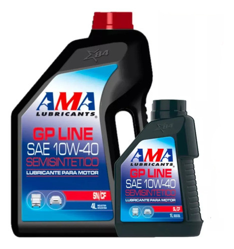 Kit Aceite Lubricante Motor Ama Gp Semi Sintetico 10w40 4l+1 0