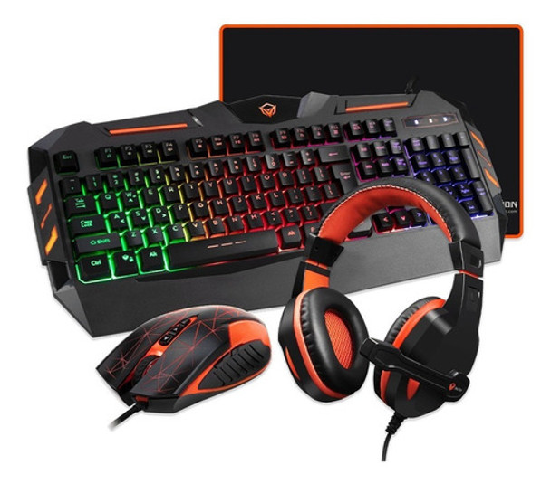 Kit Gamer Mt-c500 4-1 Meetion Teclado, Mouse+pad Y Heaset Ev 0