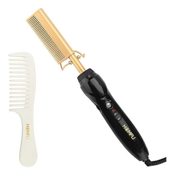 Homfu Peine Caliente Eléctrico Para Alisar El Cabello Peine 0