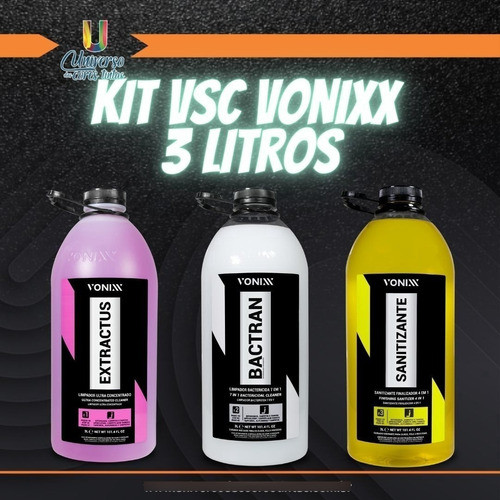Kit Vsc Vonixx 3 Litros (extractus + Bactran + Sanitizante) 0