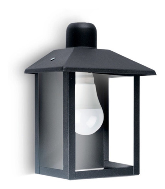 Farol Colonial De Pared Exterior Interior Recto Metal Vidrio 0