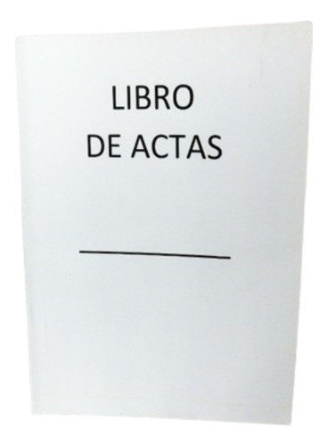 Libro De Acta Tapa Blanda Pack X 15 0