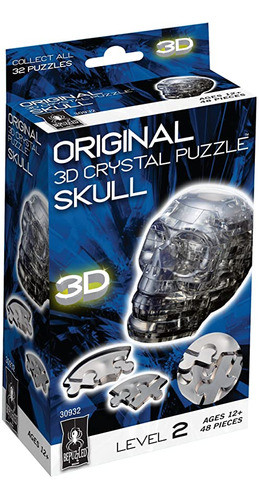 Rompecabezas De Cristal 3d Original, Calavera Negra 0