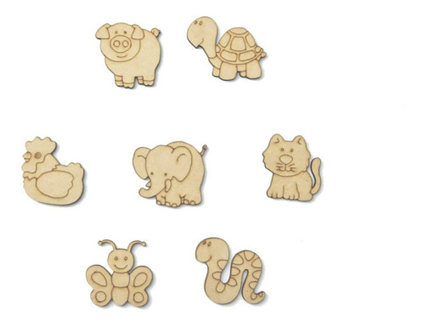 Figuras En Fibrofacil De 10cm Para Pintar X 100 0