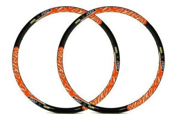 Kit Par De Aros Vmaxx Lt Laranja Com Raios Preto 0 Kit Par De Aros Vmaxx Lt Laranja Com Raios Preto 0