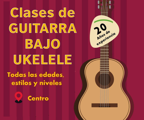 Clases De Guitarra, Ukelele, Bajo. Consulta!!! 0