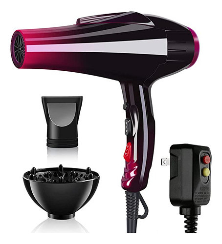 Professional Hair Dryer Ionic Blow Dryer With Diffuser Atta. 0