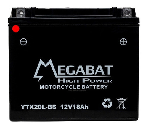 Bateria Ytx20l-bs Sellada Megabat 0