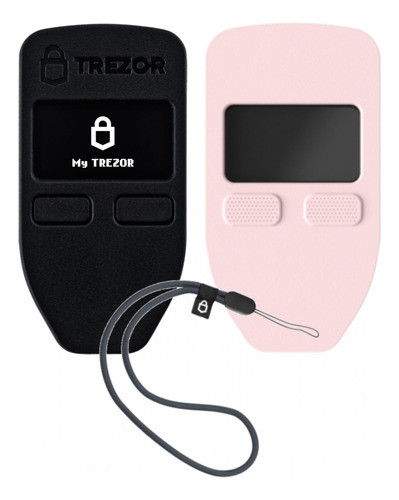 Pack Trezor One Billetera Cripto + Funda Rosa Y Lanyard 0