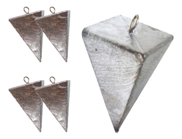 10 Chumbo Pirâmide Para Pesca De Praia 100g/120g 0