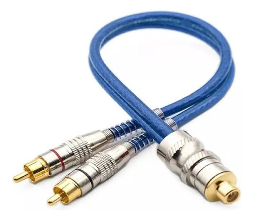 Cabo Rca Y 2m-1f Blindado Banhado A Ouro Svart Techone 30cm 0