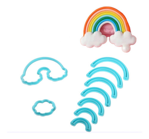 Cortador Arco Iris Nuvem Para Decorar 0