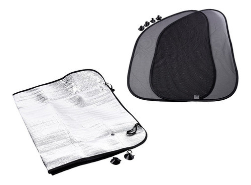 Kit Parasol Metalizado Parabrisas + 2 Parasol Ventanilla Auto 0