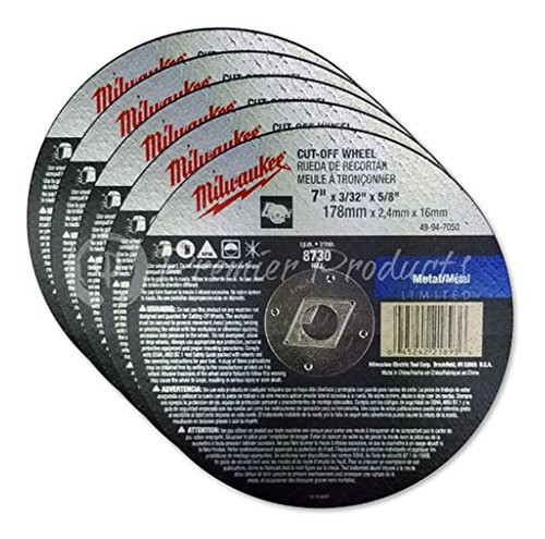 Milwaukee 5 Pack 7 Pulgadas Cuchillas De Corte Para Sierras 0