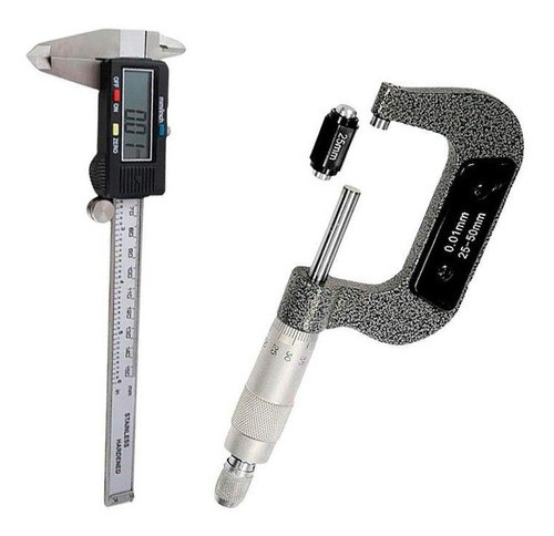 Kit Paquímetro Digital + Micrômetro Externo Analógico Mtx 0