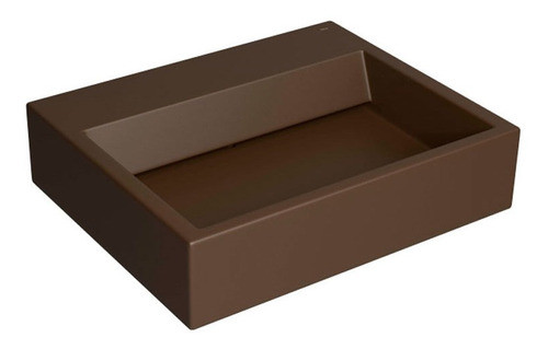 Bacha De Apoyo Rectangular - Deca Marrón Mate 0
