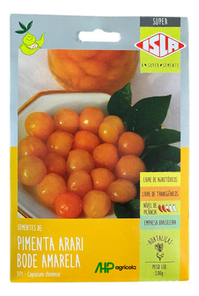 Sementes Pimenta Bode Amarela Amari 3g Isla Sem Agrotóxicos 0