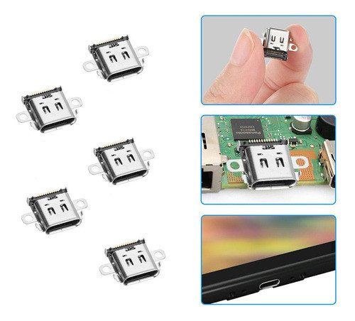 5 Ficha Pin De Carga Tipo C Compatible Con Nintendo Switch 0