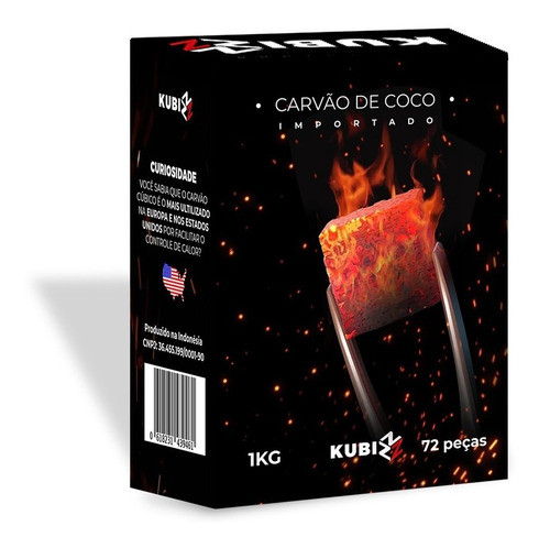 Kit Carvão Narguile Kubiz 4kg 0