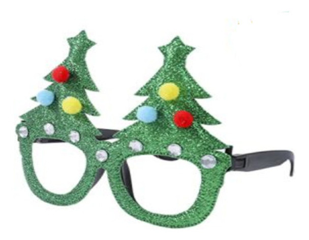 Lentes Glitter Arbolito De Navidad 0