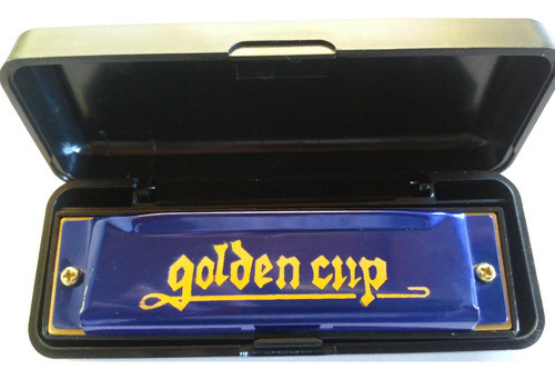 Armónica Golden Cup Diatónica Blusera De Colores Con Estuche 0
