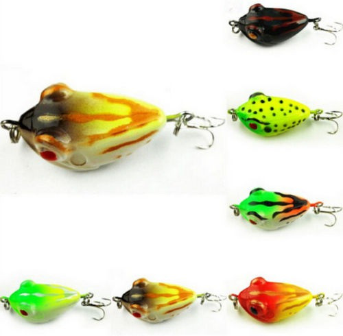 3pcs Pesca Señuelos Gancho Gran Topwater Cebos Weedless Goma 0